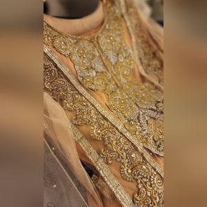 Dusty Coral Pink Embroidered & Embellished Indian Pakistani Salwar Kameez Sz 36
